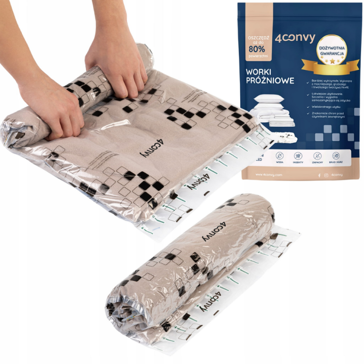 worek próżniowy rolowany podróżny – doskonały do walizki