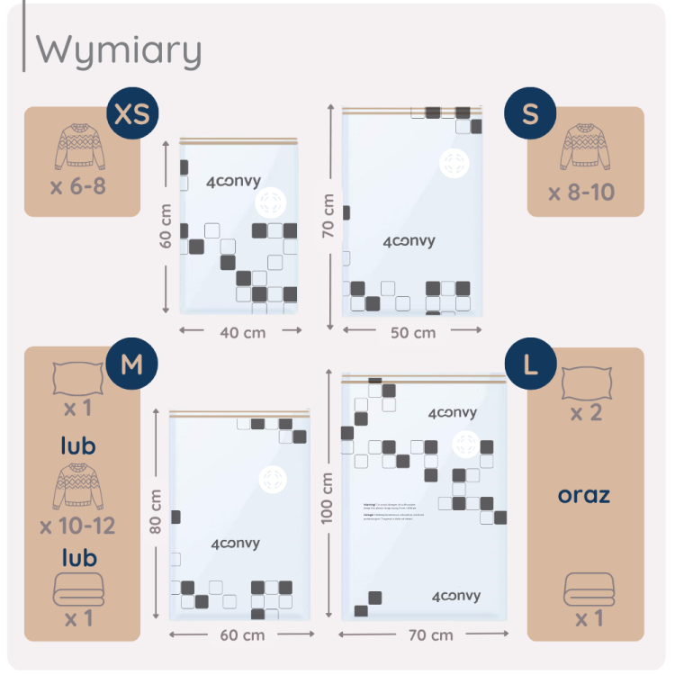 zestaw worków próżniowych GIGA – lekki, kompaktowy i funkcjonalny