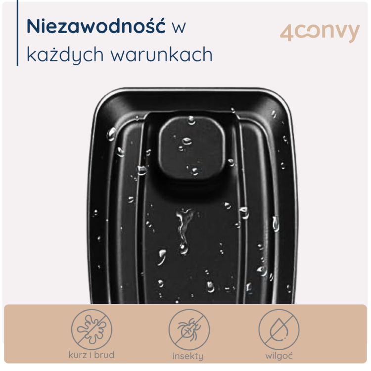 Sejf na klucze PLUS z osłoną zabezpieczającą – odporny na deszcz, brud i pył, idealny do montażu na zewnątrz
