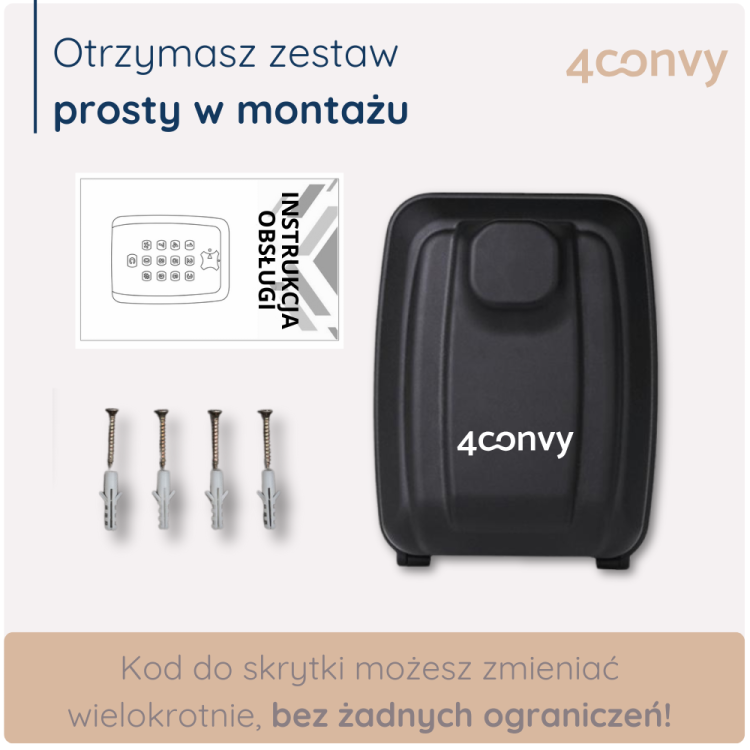 Akcesoria montażowe do sejfu PLUS – pełen zestaw do bezpiecznego i trwałego przymocowania sejfu
