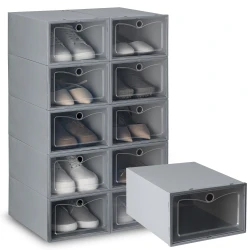 Pudełka na buty BASIC 10 szt. szare