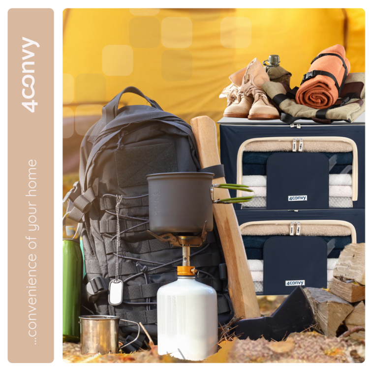 Uniwersalne torby 4CONVY do przechowywania – sprawdzą się nie tylko w domu, ale również w podróży, na biwaku czy kempingu. Idealne do organizacji odzieży i sprzętu w terenie. Wytrzymałe, składane i łatwe do przenoszenia.