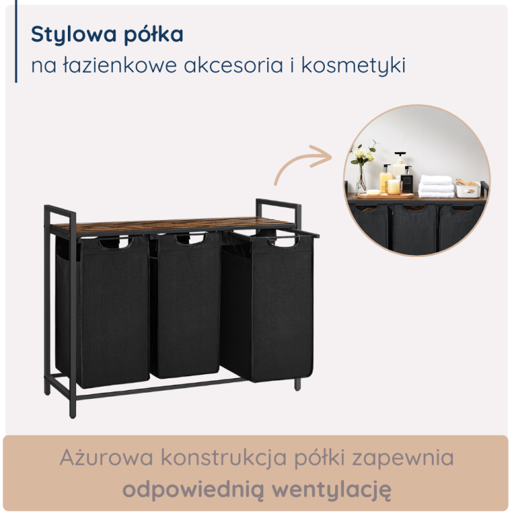 Szafka 4convy z funkcjonalną półką, idealna do przechowywania łazienkowych akcesoriów i kosmetyków. Ażurowa konstrukcja półki zapewnia wentylację, a stylowy design pasuje do każdego wnętrza.