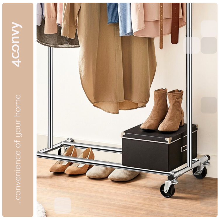 14.pngStojak na ubrania 4convy doskonały do przechowywania odzieży w garderobie. Idealny do zawieszania swetrów, koszulek i innych ubrań, zapewniając porządek i łatwy dostęp do odzieży.