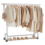 Mobilny wieszak na ubrania 110-150 chromowany