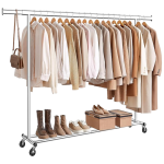 Mobilny wieszak na ubrania 160-200 chromowany