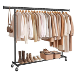 Mobilny wieszak na ubrania 160-200 czarny