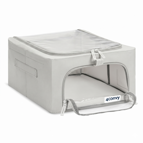 Torba do przechowywania 24 litry ze stelażem i górnym oknem – składana, pojemna i stabilna. Idealna do organizacji ubrań, pościeli i akcesoriów domowych.