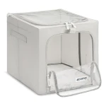 Pojemnik ze stelażem i dwoma oknami 40L szary