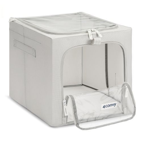 Torba 4CONVY 24 litry pokazana na białym tle z informacją o wykonaniu z bezpiecznego materiału spełniającego normy UE.