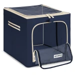 Pojemnik ze stelażem i dwoma oknami 40L granat