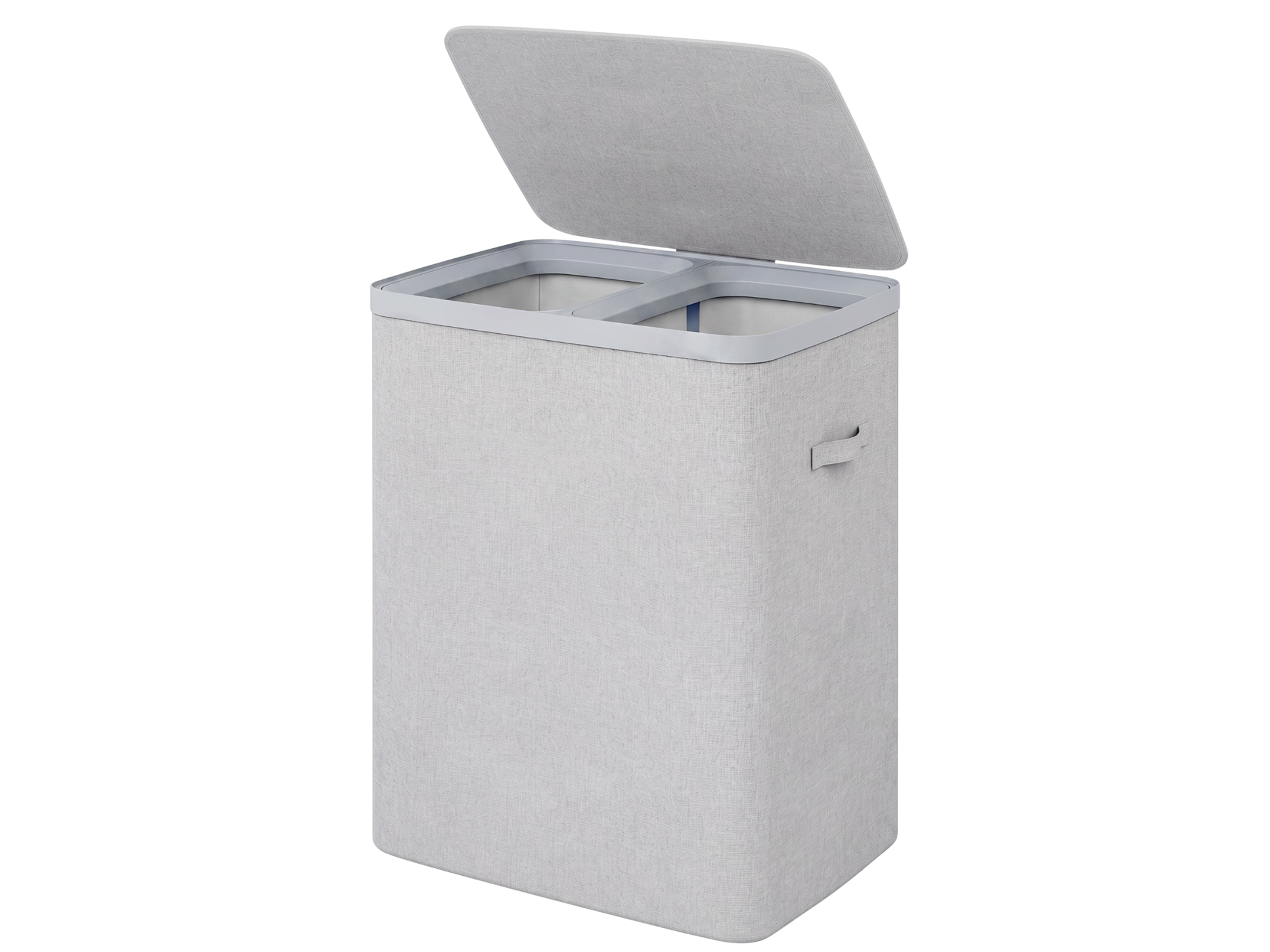 Kosz na pranie SLIMBIN 2x50L – smukła bryła w skandynawskim designie