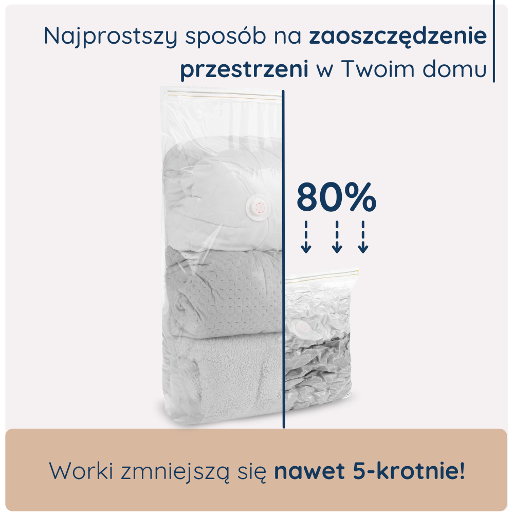 worek próżniowy kostka 50x70x30 cm – szczelny i wytrzymały worek do przechowywania