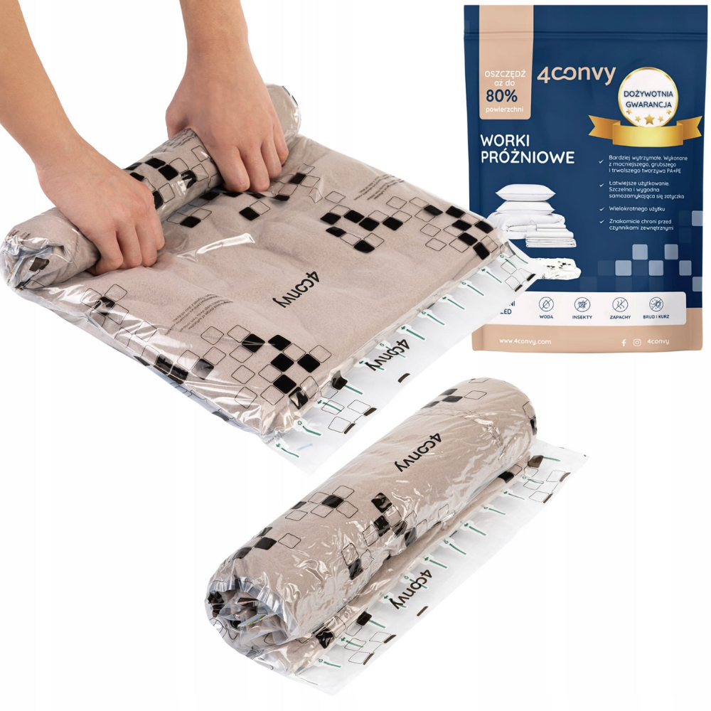 worek próżniowy rolowany podróżny – doskonały do walizki