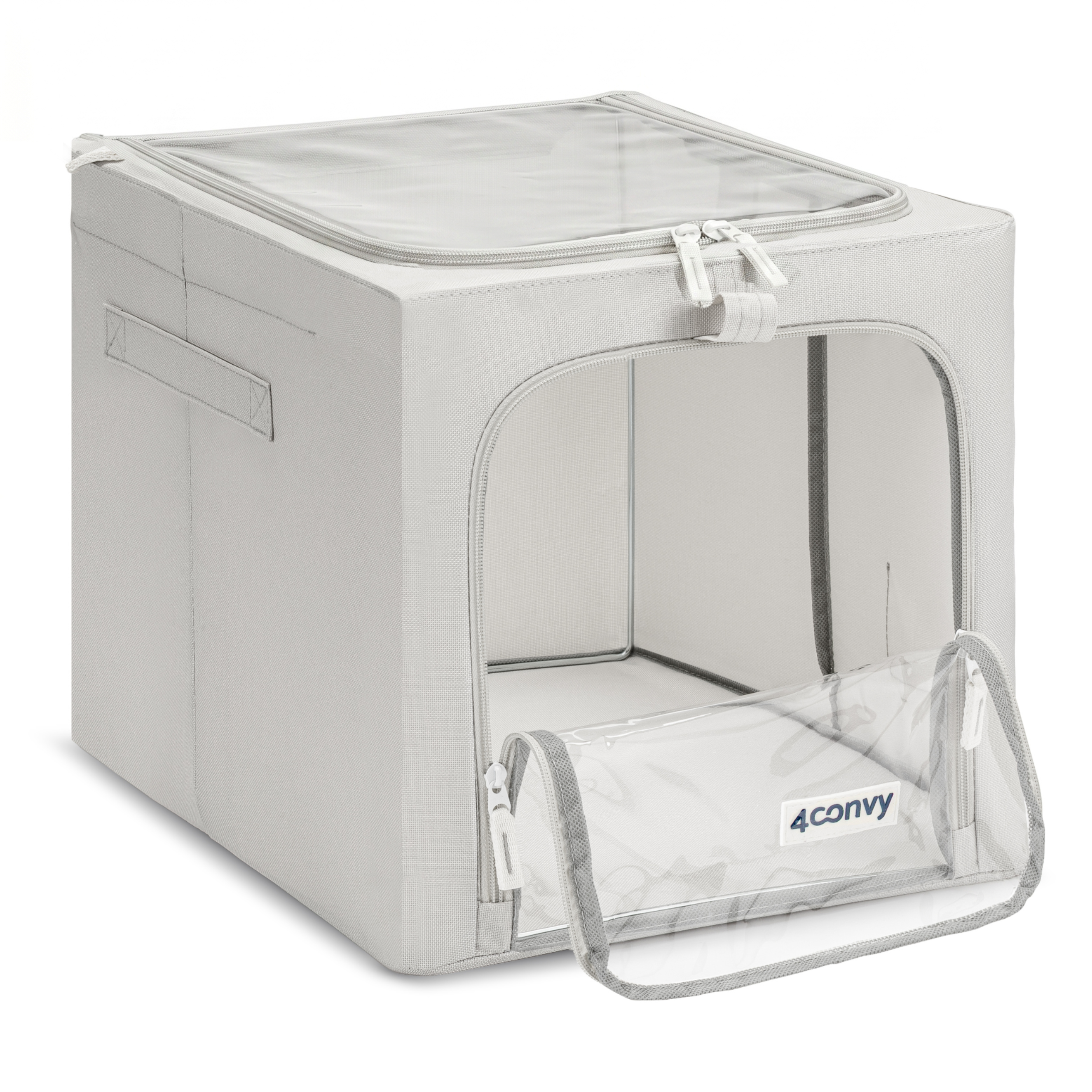 Torba 4CONVY 24 litry pokazana na białym tle z informacją o wykonaniu z bezpiecznego materiału spełniającego normy UE.